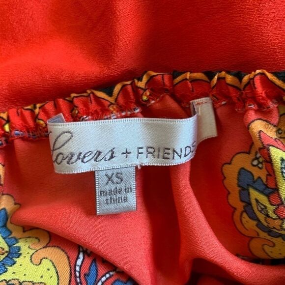 Lovers + Friends Red Geometric Kitty Cat Maxi - Picture 5 of 5